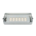 Eszközkonténer alsó rész, 3,5 cm magas, perforált, lapos kivitel, 30 × 14 × 3 cm, szürke, autoklávozható