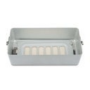 Eszközkonténer alsó rész, 9 cm magas, perforált, szűrővel, 30 × 14,0 × 9 cm, szürke, autoklávozható