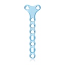 EickLoxx Small Contour 3.0 T-alakú csontlemez, 9 lyuk, 22 × 72 mm, 2.7 / 3.5 rendszer, világoskék