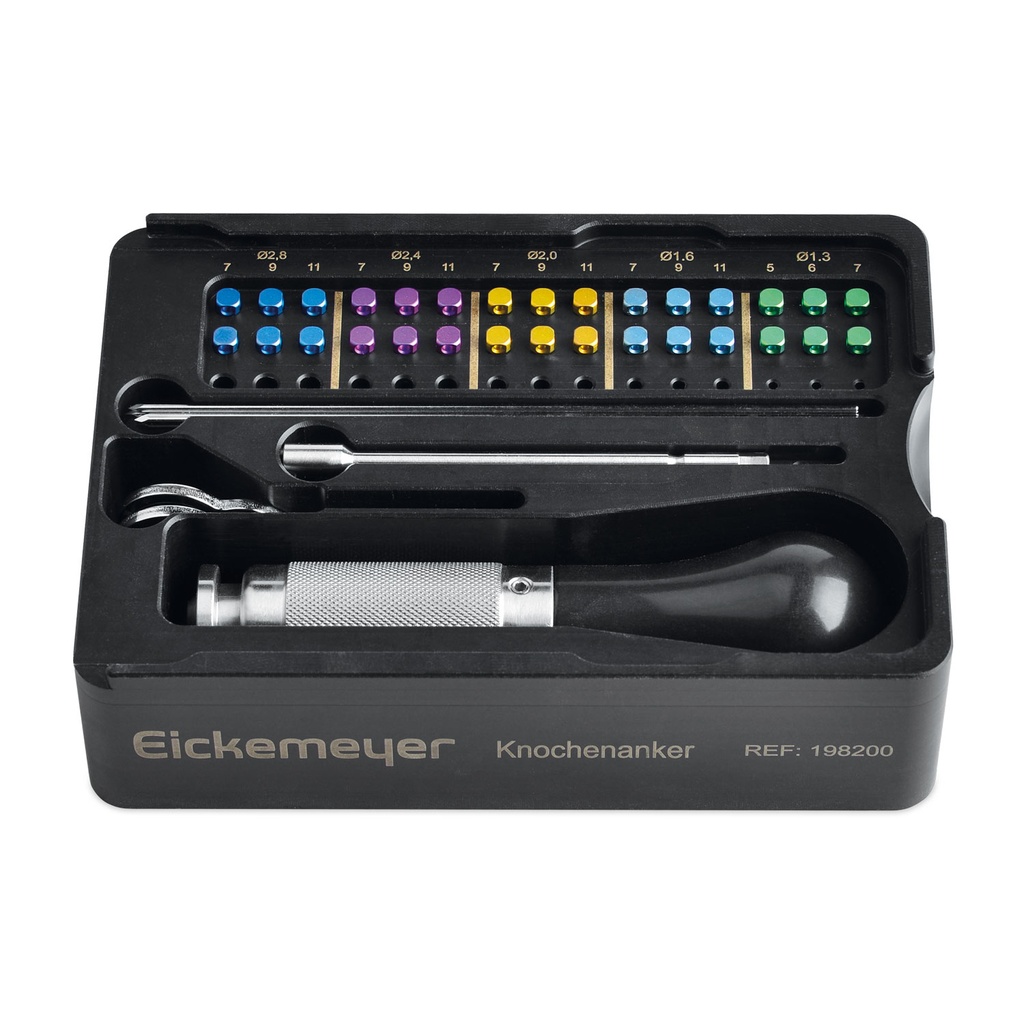 Bone anchor screw set complete