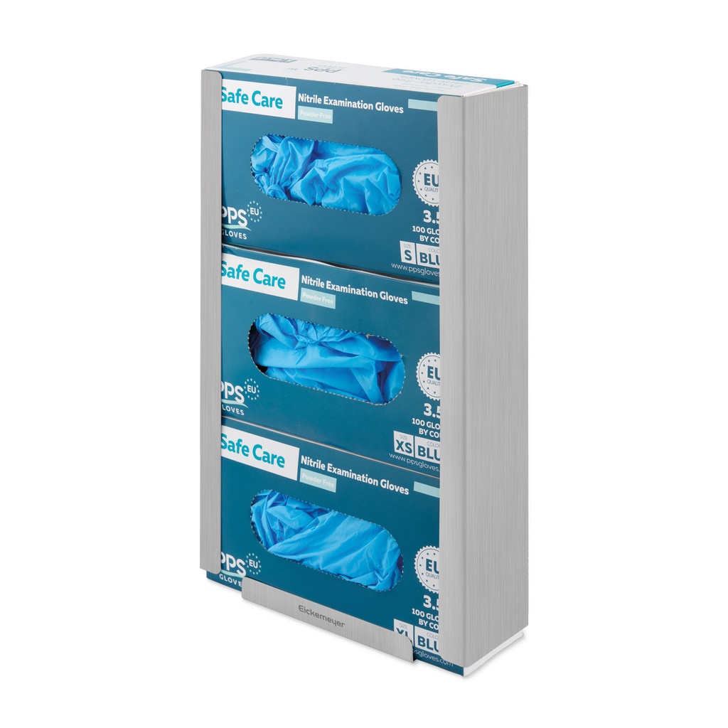 Rozsdamentes acél kesztyűtartó (21,2 × 33,5 × 6,8 cm), rögzítőelemekke