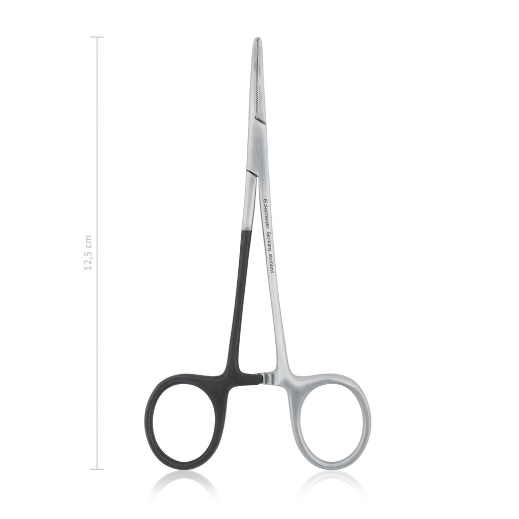 [141312L] HALSTEAD-MOSQUITO érfogó balkezesek számára, 12,5 cm, hajlított