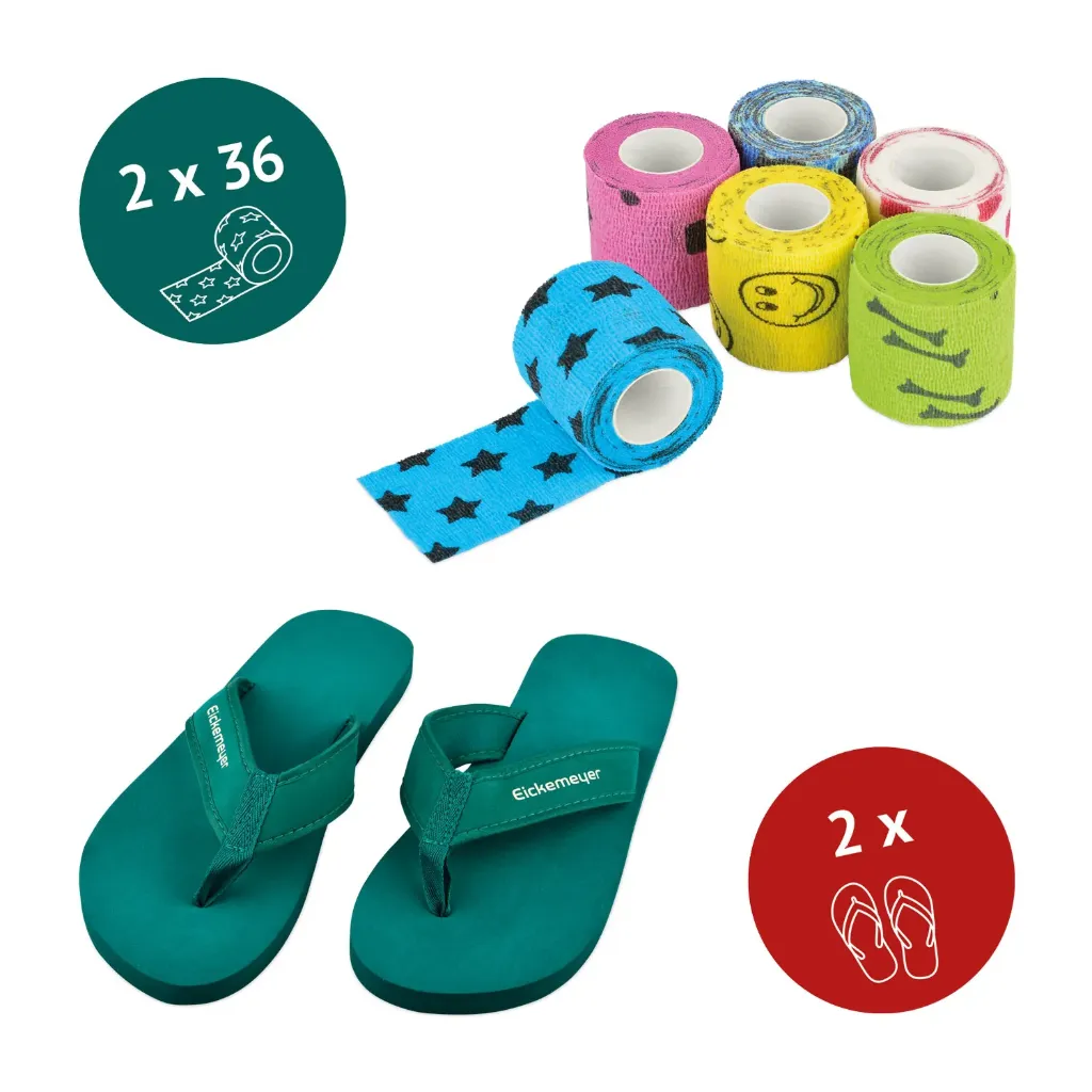 Akció: 2 db EICKWRAP FUN + egy-egy pár női és férfi flip-flop