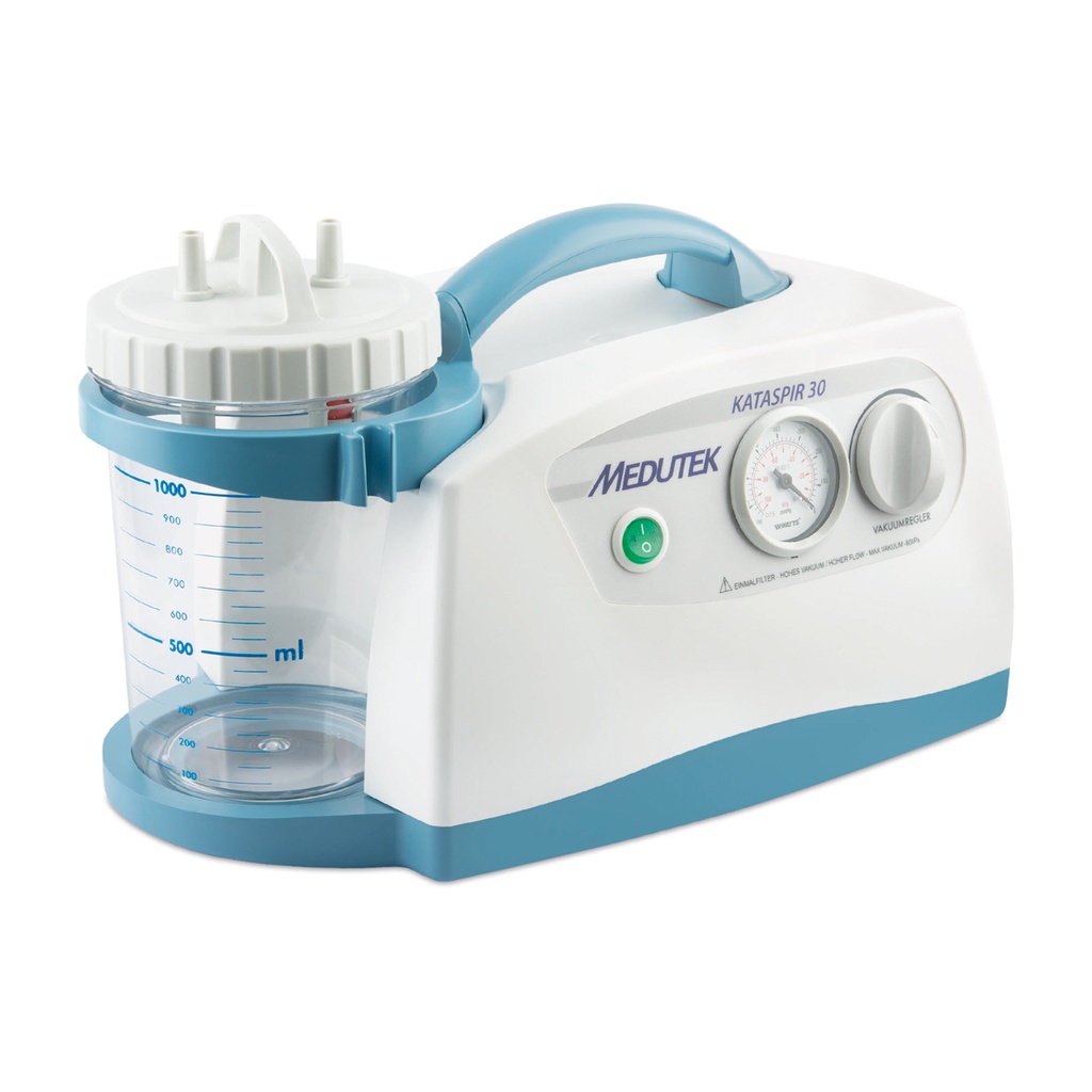 Elektromos szívópumpa, hordozható kivitel, teljesítmény: akár 40 l/perc, vákuum: -650 mmHg, 1000 ml-es üvegedénnyel és szívócsővel