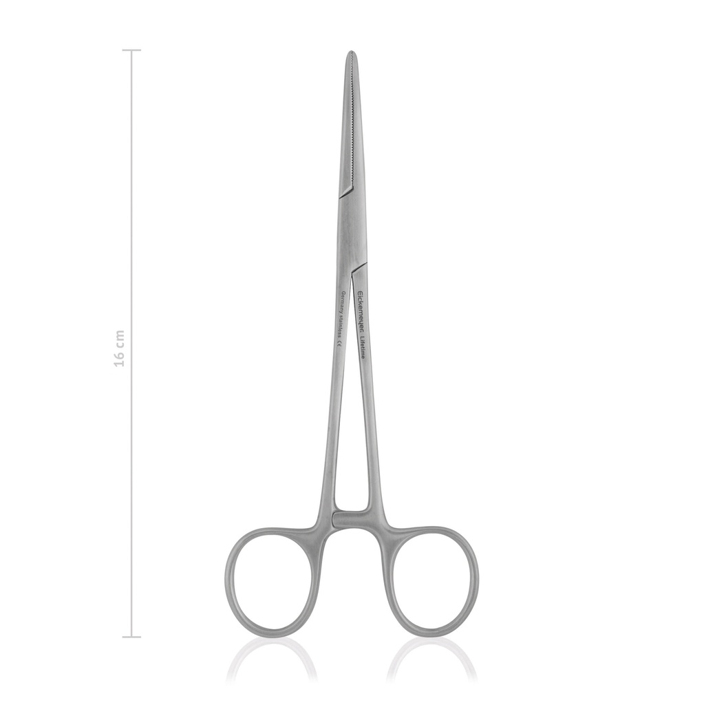 CRILE érleszorító csipesz, egyenes, 16 cm