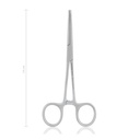 KOCHER-OCHSNER érleszorító, hajlított, 1×2 fogú kivitel, 14 cm