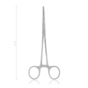 KOCHER-OCHSNER érleszorító, hajlított, 1×2 fogú kivitel, 16 cm