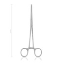 KOCHER-OCHSNER érleszorító, hajlított, 1×2 fogú kivitel, 18 cm