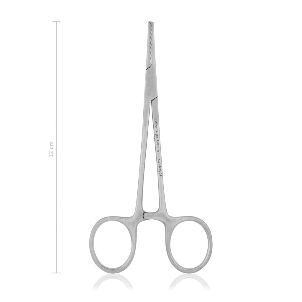 [973612] MOSQUITO érleszorító, egyenes,1x2 fogú kivitel, 12 cm