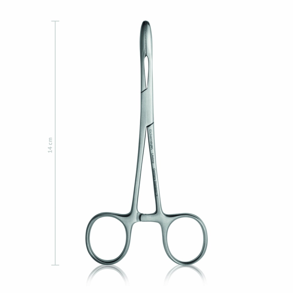 PEAN érleszorító csipesz, rövid pofájú, egyenes, 14 cm