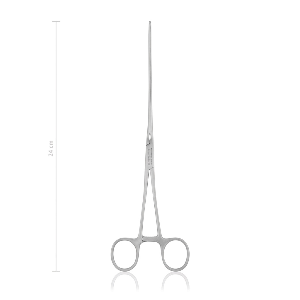 [144924] MAYO-ROBSON bélfogó, hosszanti recézéssel, 24 cm, hajlított