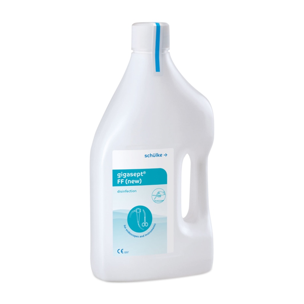 Gigasept FF fertőtlenítő oldat, 2000 ml — 5%-os oldat, legfeljebb 15 perces behatási idő, videoendoszkópokhoz