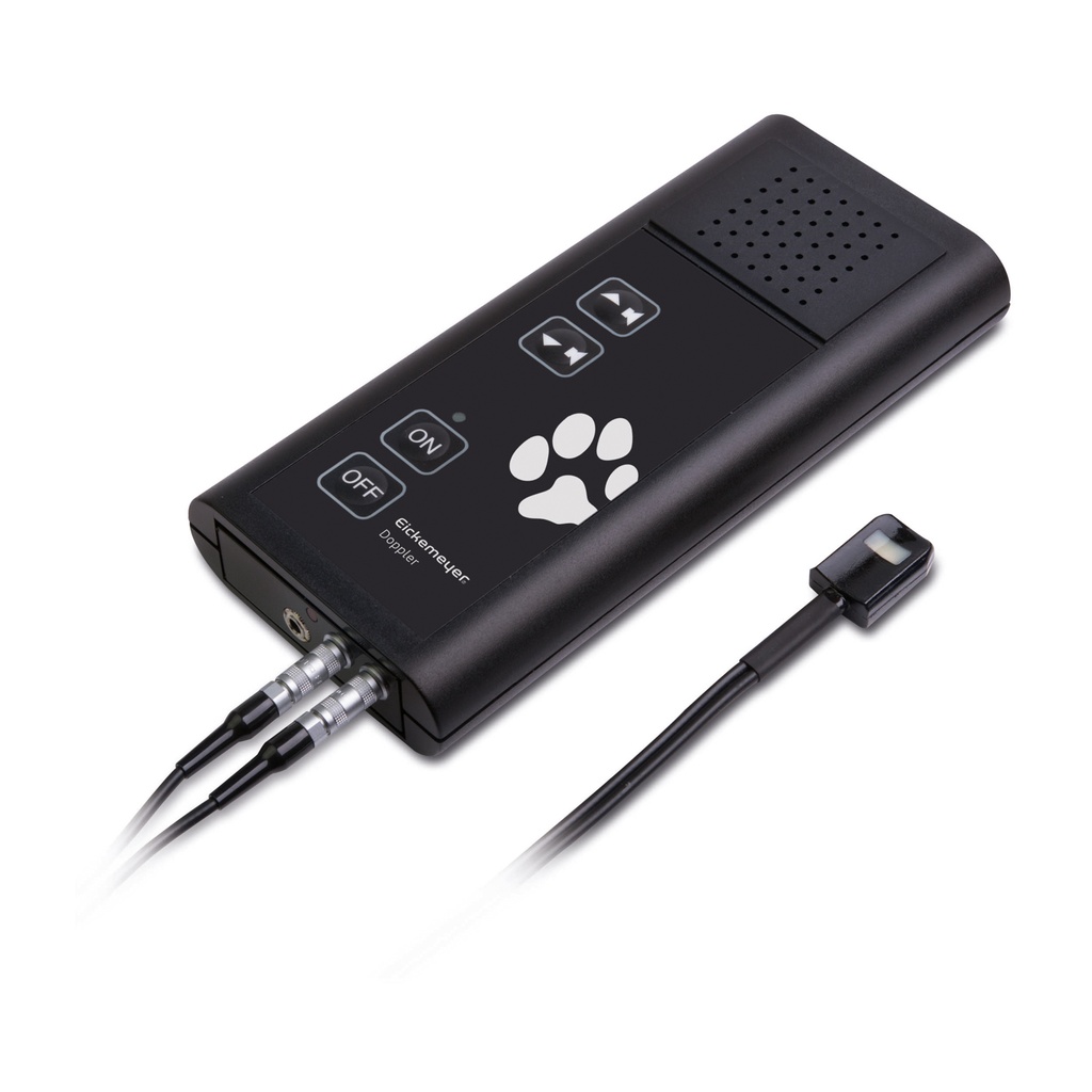 Eickemeyer Doppler, 8 MHz-es szondával, akkumulátortöltővel és 250 g-os ultrahang géllel (palackban)