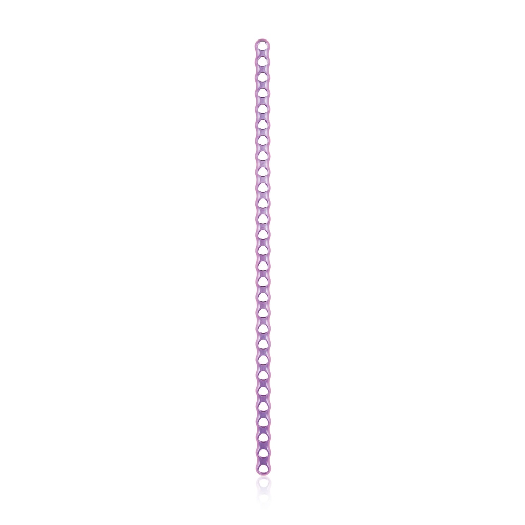 EickLoxx csontlemez, 28 lyuk, 224 × 8,0 × 2,7 mm, 2.7 / 3.5 rendszerhez, titán, magenta