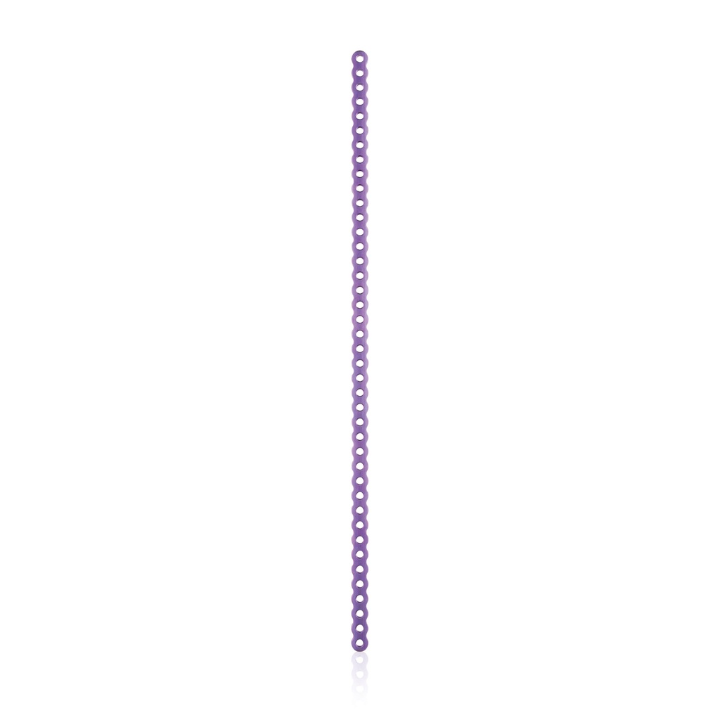 [185519] EickLoxx csontlemez, 41 lyuk, 225 × 6,5 × 2,4 mm, 1.7 / 2.3 rendszerhez, titán, magenta