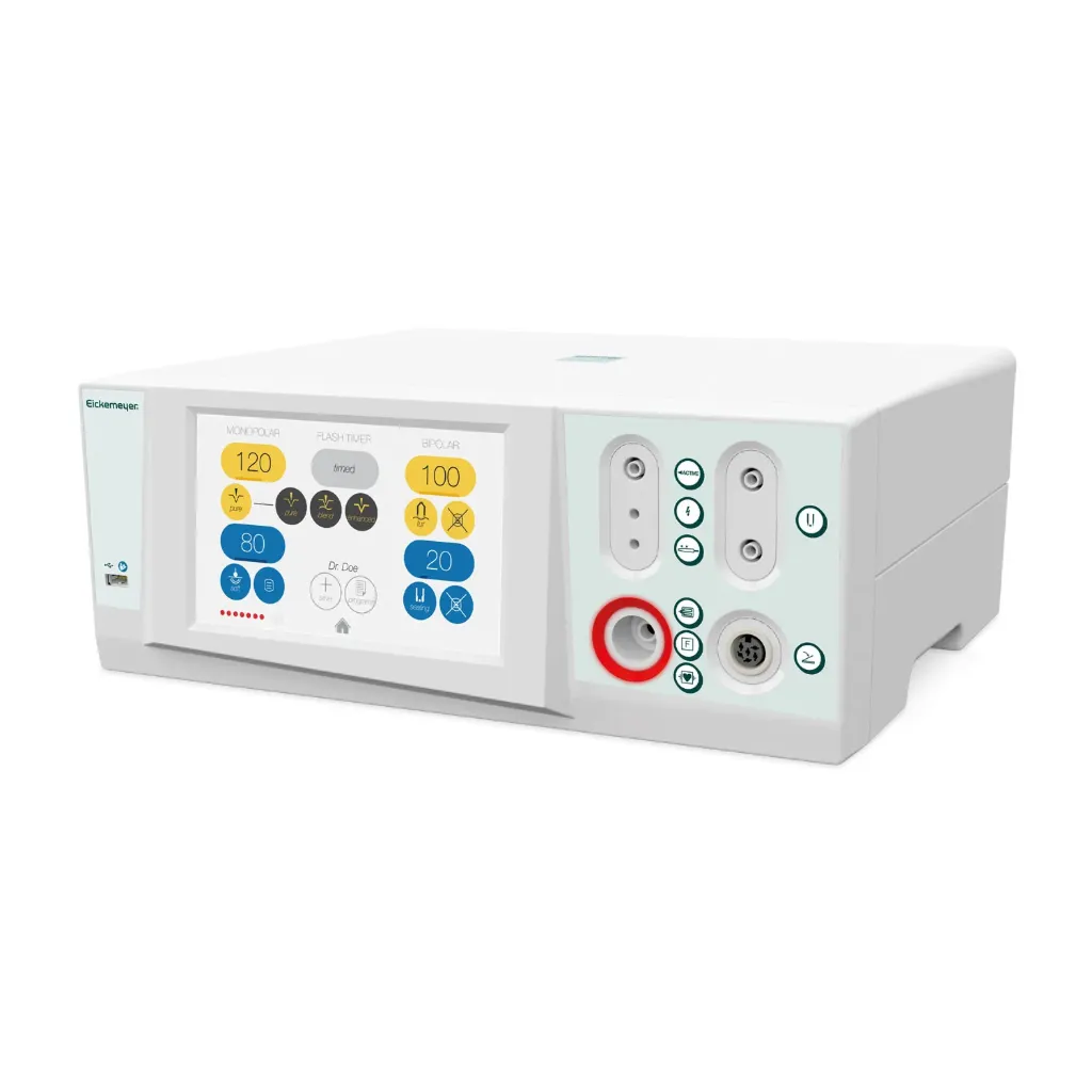 EickTron Touch elektrosebészeti egység, 200 W teljesítményű, érintőképernyős vezérléssel, 360 kHz frekvenciával