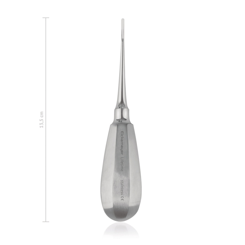 Gyökéremelő, 2 mm, rövid nyél, egyenes hegy
