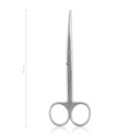 Landolt-enukleációs olló, 13 cm, hajlított
