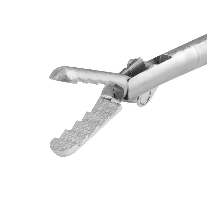 Idegentest-fogó, flexibilis, recézett „aligátor” pofákkal, Ø = 1,0 mm, hossz: 120 cm