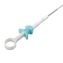 Idegentest-fogó, flexibilis, „alligátor” pofákkal, recézett, Ø = 1,65 mm, hossz: 25 cm
