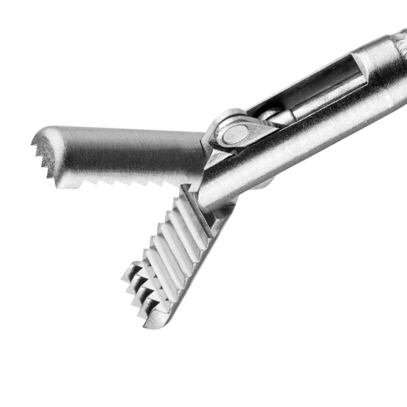 Idegentest-fogó, flexibilis, recézett aligátor pofákkal, Ø = 1,8 mm, hossz: 230 cm