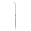 Gass retinaleválási kampó ovális nyílással, 1,5 mm, 13 mm, Hossz = 14 cm