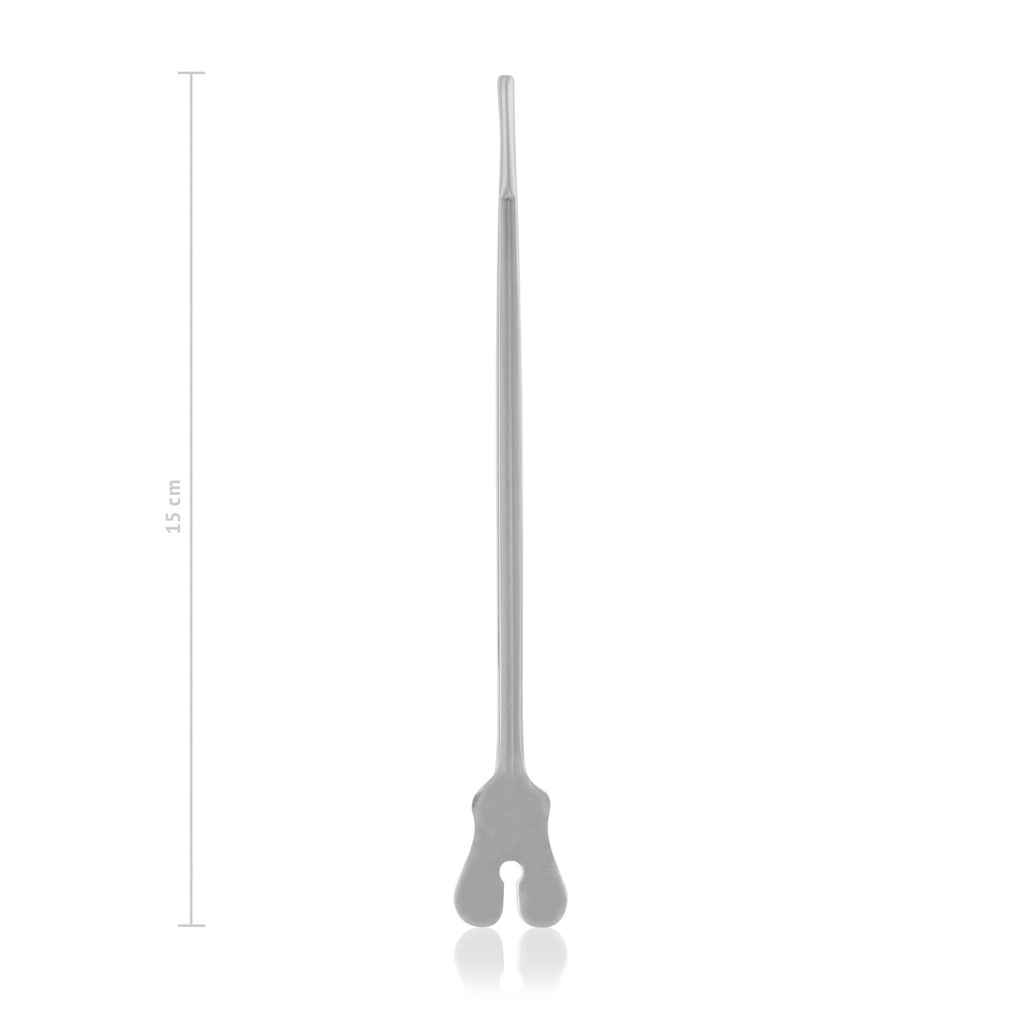 [155015] Vájatolt vezető szonda gombvégződéssel, 15 cm