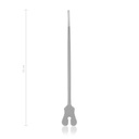 Vájatolt vezető szonda gombvégződéssel, 15 cm