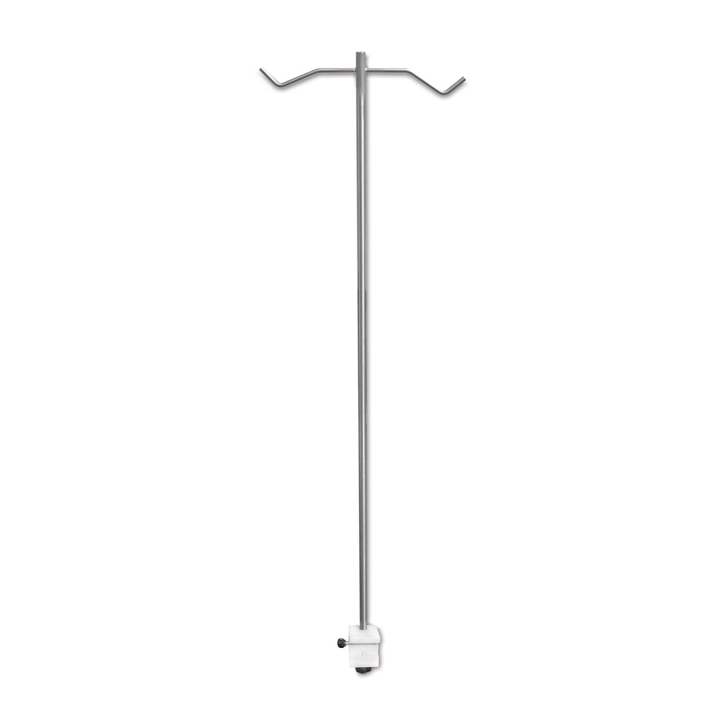 Infúziós állvány tartóval, 120 cm, normál sínekre rögzíthető