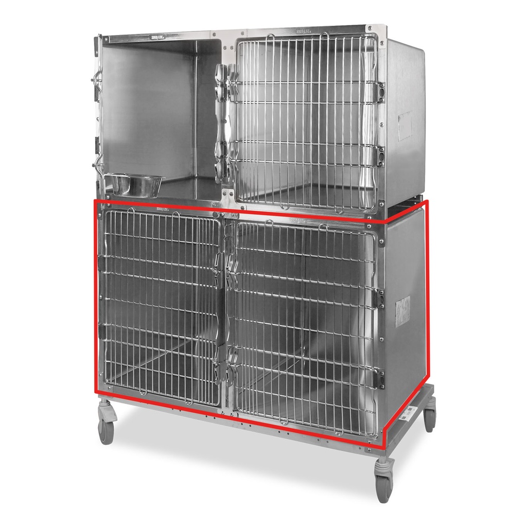 Moduláris SHOR-LINE kennel, 1219 x 914 mm, kétajtós