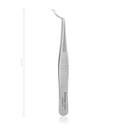 Hess szemlencse tok csipesz 6,5 cm, duplán hajlított