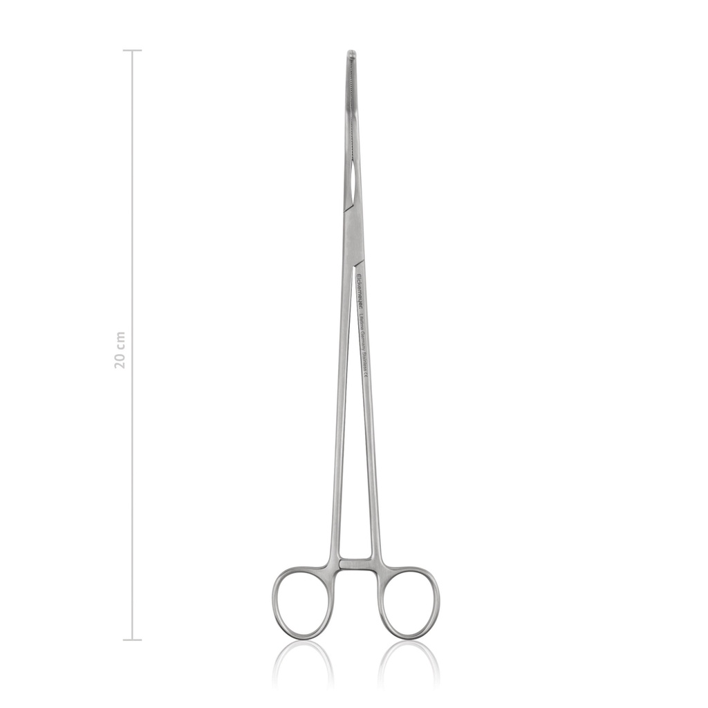 SATINSKY érleszorító, hajlított, atraumatikus befogófelülettel, 20 cm