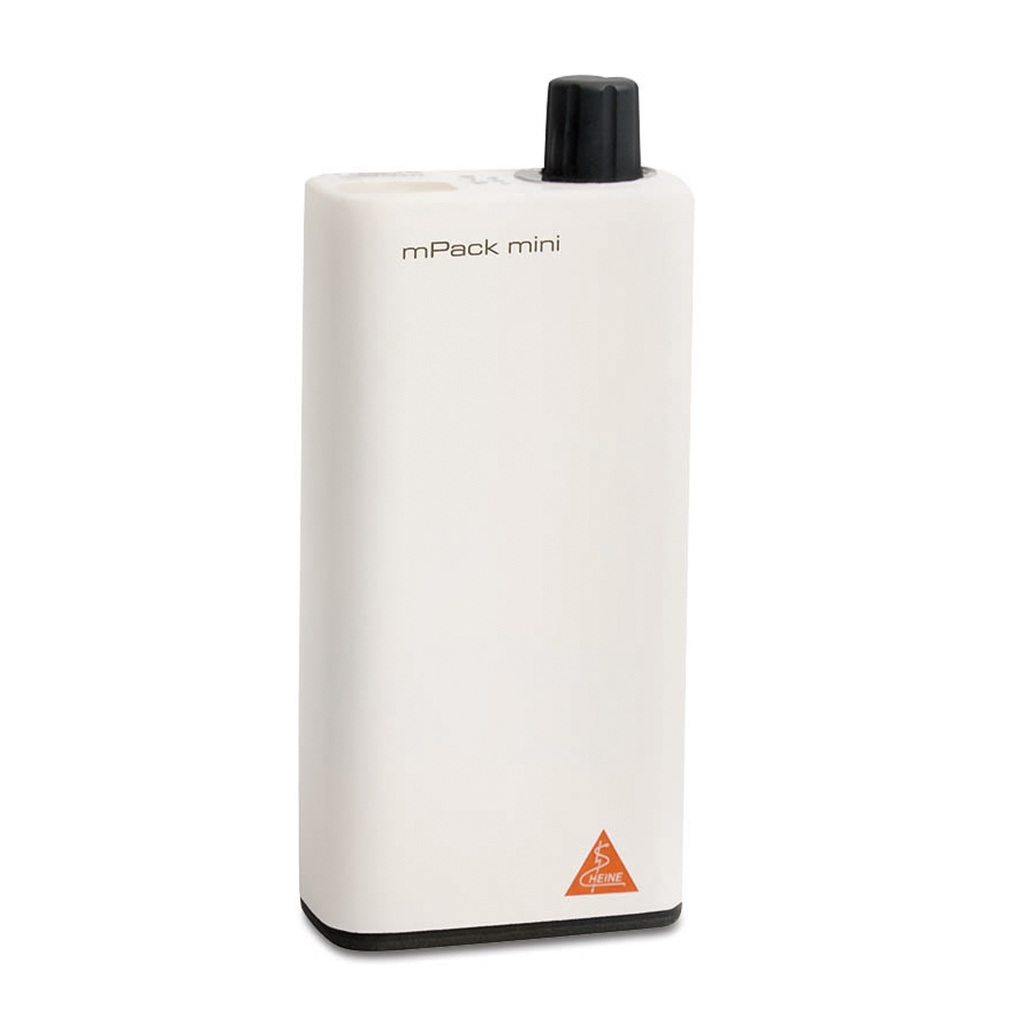 HEINE mPack mini lítium-ion akkumulátorral és övcsipesszel, E4-USB hálózati adapter nélkül