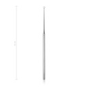 Buck fültisztító kanál, hajlított, tompa, H = 15 cm, 0-s méret