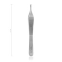 ADSON-BROWN, szövetcsipesz, oldalsó fogazattal, 12 cm