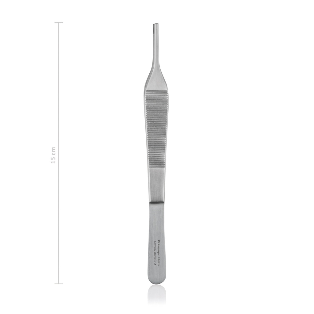 ADSON-BROWN szövetcsipesz, speciális, oldalsó fogazattal, 15 cm
