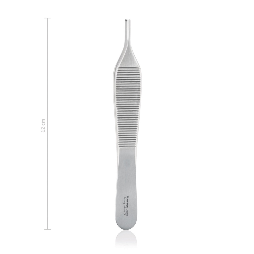 ADSON szövetcsipesz, 1×2 fogú kivitel, 12 cm