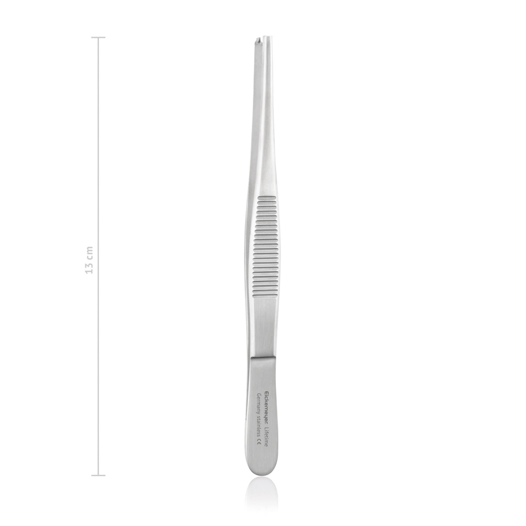 Sebészeti csipesz, standard, 1×2 fogú kivitel, 13 cm