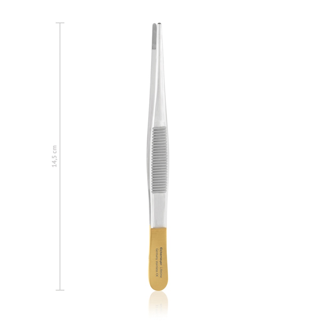 STANDARD kötszerfogó csipesz, 14,5 cm, keskeny, TC