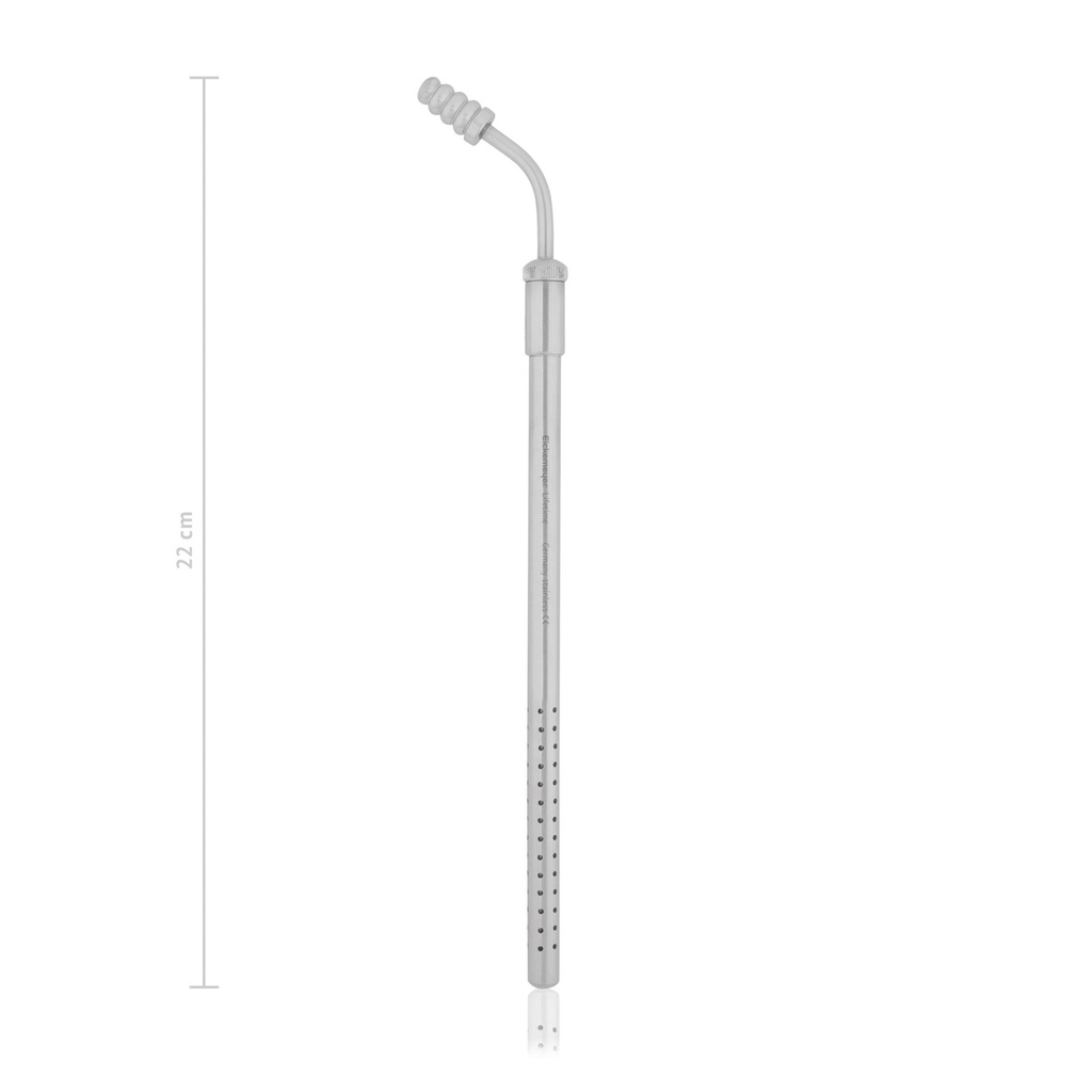 [199225] POOLE szívócső, 22 cm, 8 mm, hajlított