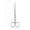 Metzenbaum boncoló olló, hajlított, 14 cm, Tompa/tompa