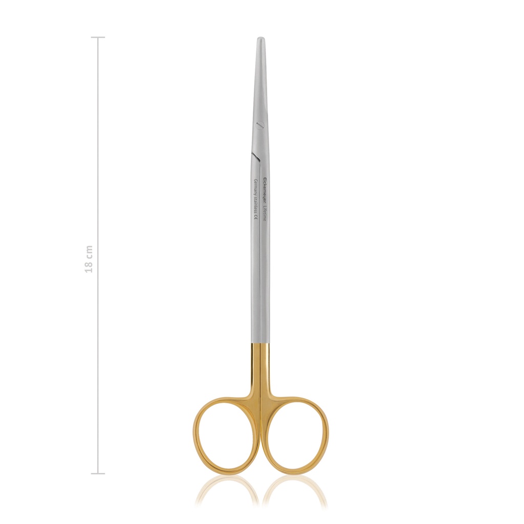 METZENBAUM preparálóolló, tompa/tompa, 18 cm, hajlított, TC