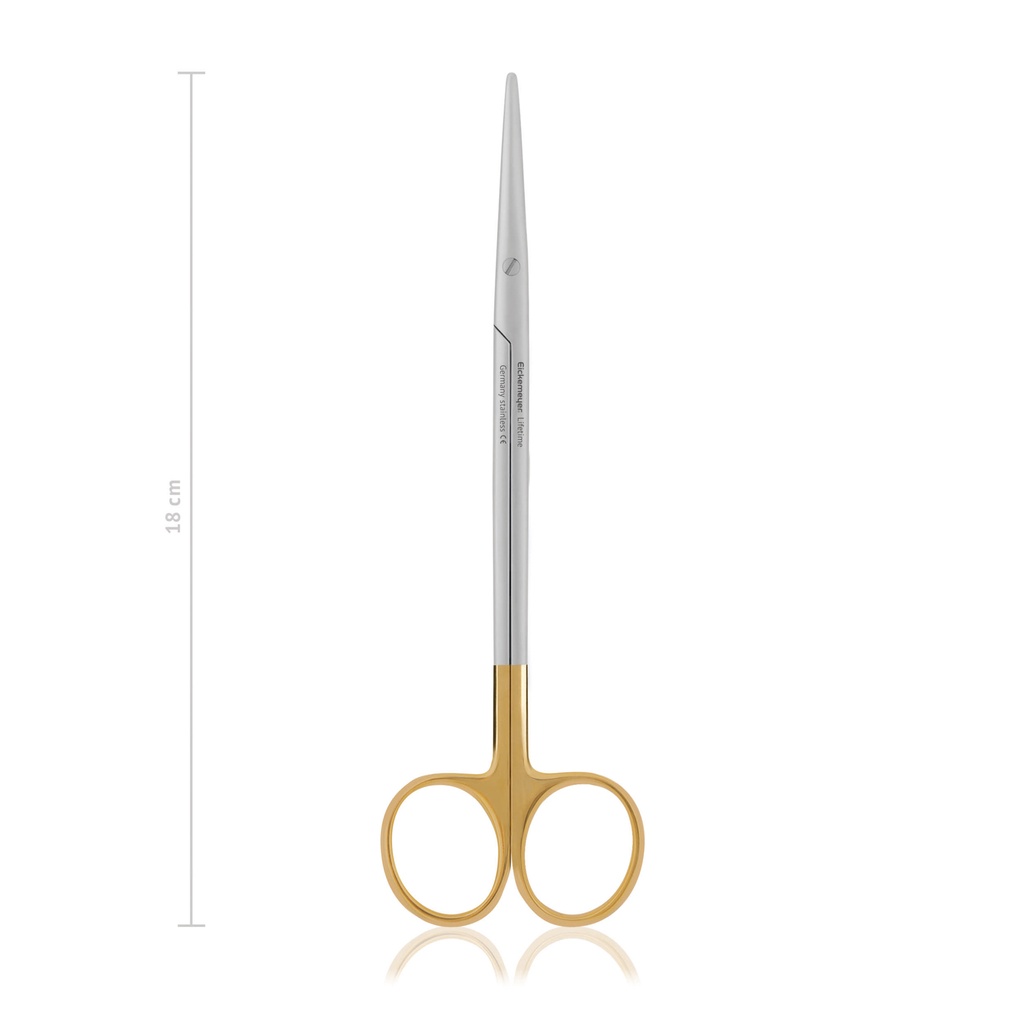 METZENBAUM preparáló olló, 18 cm, egyenes, tompa/tompa, TC