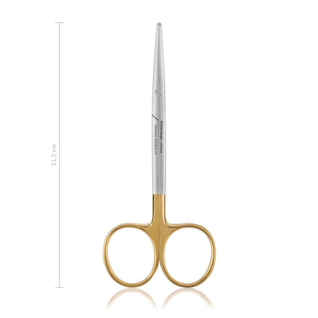 METZENBAUM preparáló olló, finom, tompa/tompa, 11,5 cm, egyenes, TC