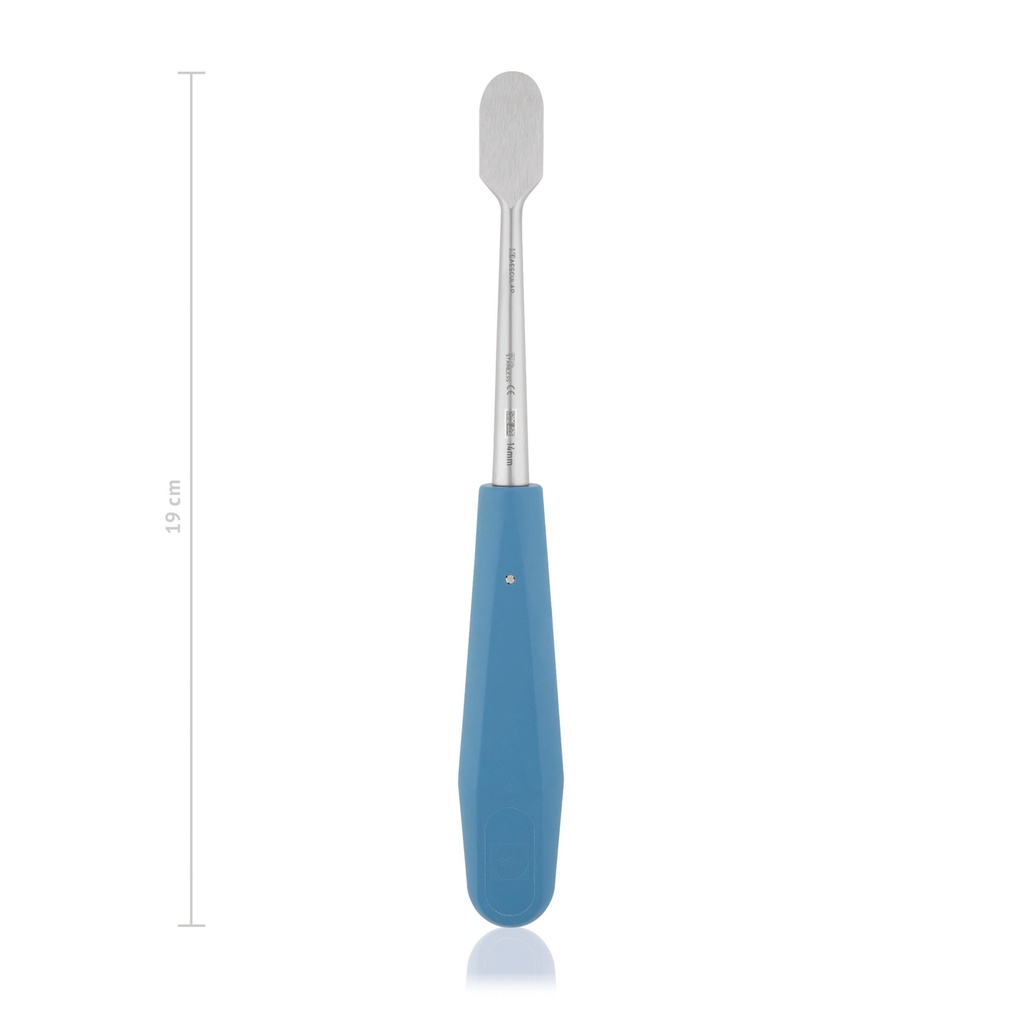 Raspatórium Ferrozell fogórésszel, 14 mm, 19,5 cm