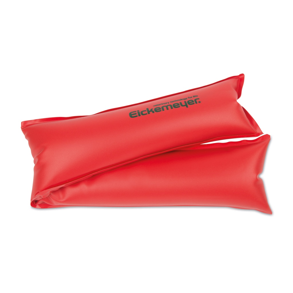 Homokzsák, hengeres kivitelben, 500 x 90 mm, piros PVC fóliából, 1 kg kvarc homokkal