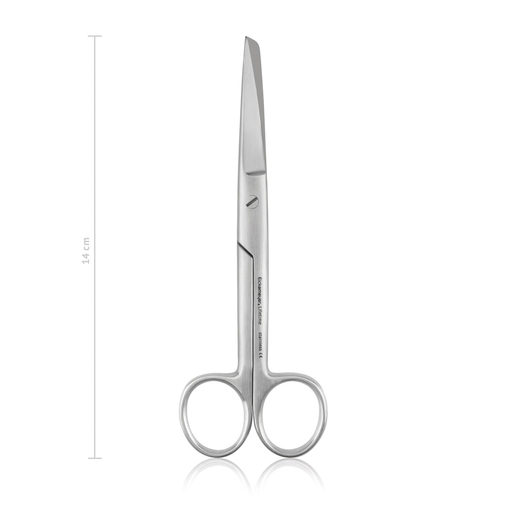 [970214] Műtéti olló, 14 cm, egyenes, hegyes/tompa