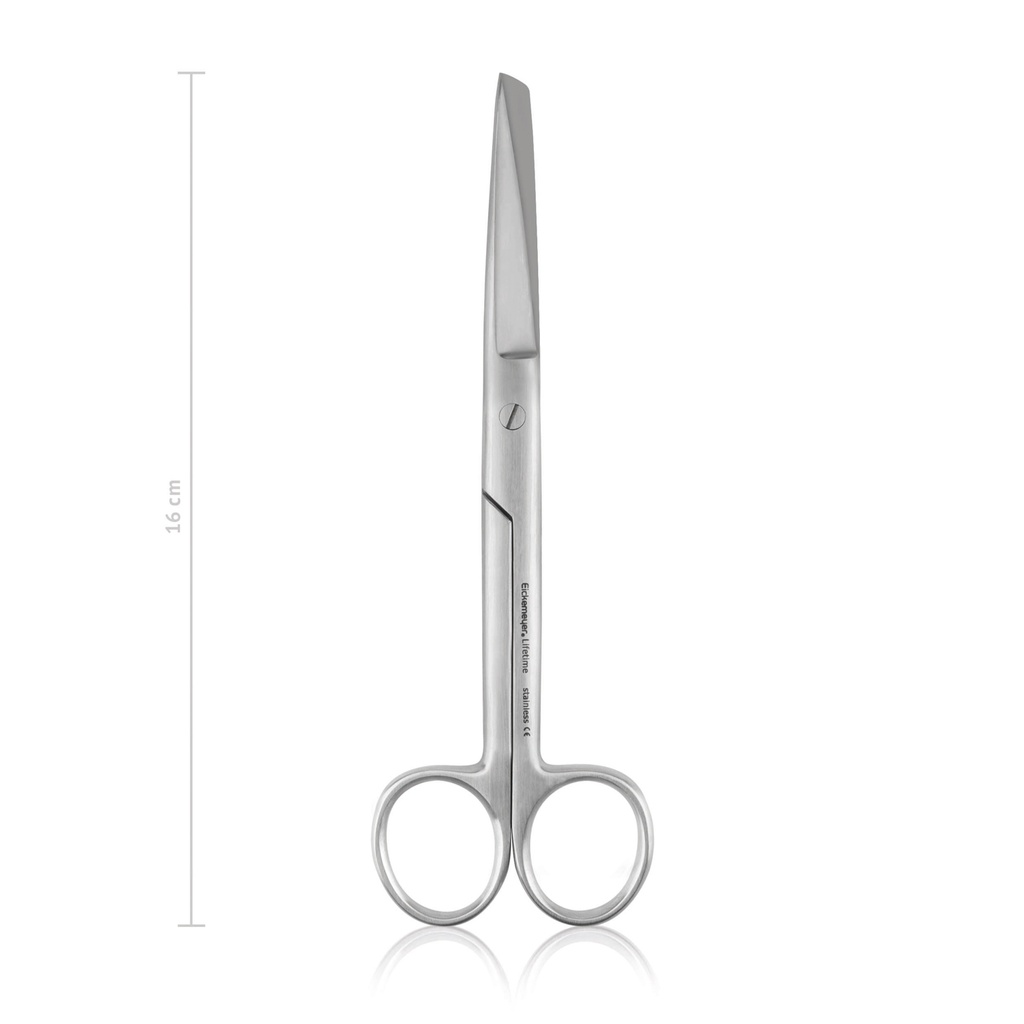 Műtéti olló, 16 cm, egyenes, hegyes/tompa
