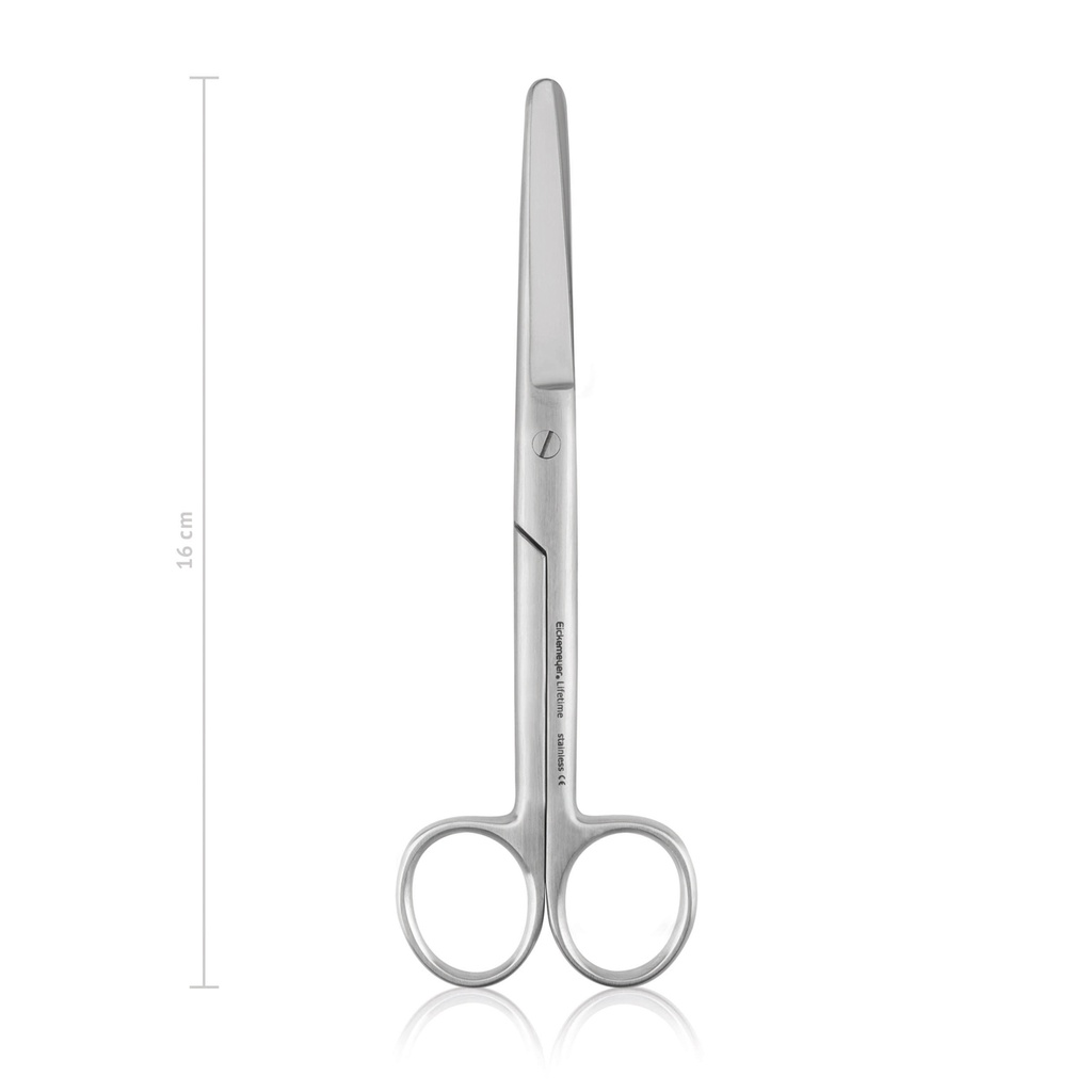 [970016] Műtéti olló, 16 cm, egyenes, tompa/tompa