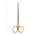 Sebészeti olló volfrám-karbid betéttel (TC), 14,5 cm, ívelt, hegyes/tompa, TC